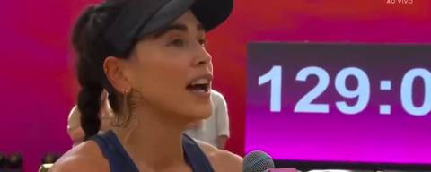 Carol Solberg, do vôlei de praia, em entrevista após vitória